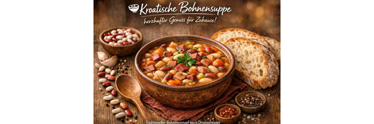 Rezept für Kroatische Bohnensuppe – Bohneneintopf - Rezept für Kroatische Bohnensuppe – Bohneneintopf