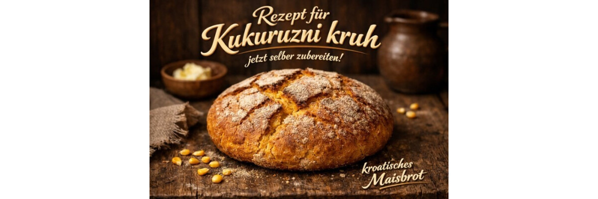 Kroatisches Maisbrot (Kukuruzni Kruh) - Backrezept für ein Kroatisches Maisbrot (Kukuruzni Kruh)