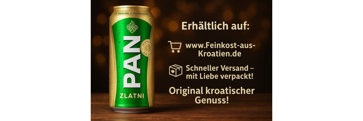 Pan Zlatni – Das goldene Lagerbier aus Kroatien: Ein Genuss für wahre Bierliebhaber - Pan Zlatni – Premium Lagerbier aus Kroatien | Vollmundiger Geschmack und goldene Farbe