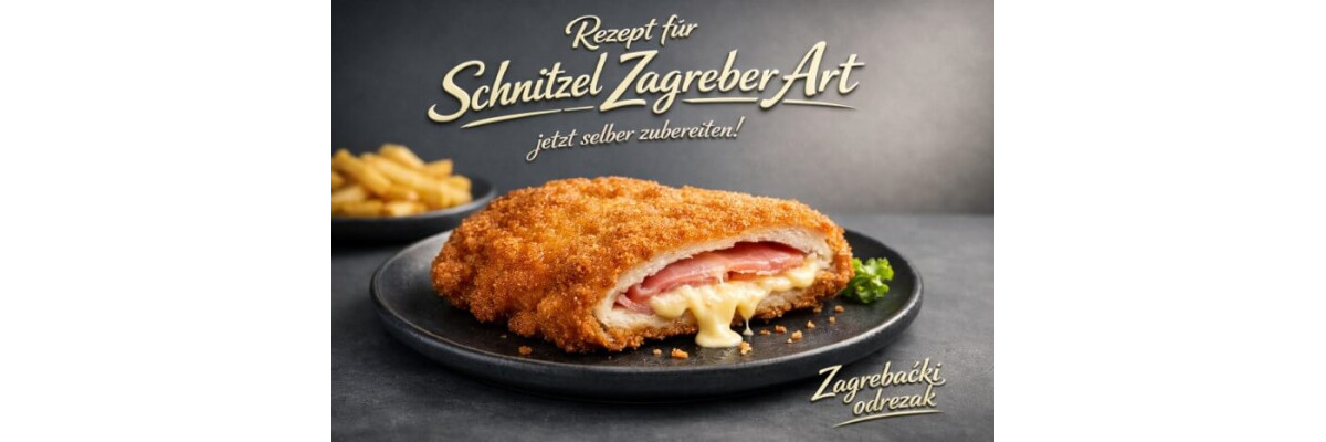 Zagrebački odrezak – Kroatisches Schnitzel mit Schinken und Käse - Zagrebački odrezak – Kroatisches Schnitzel mit Schinken und Käse