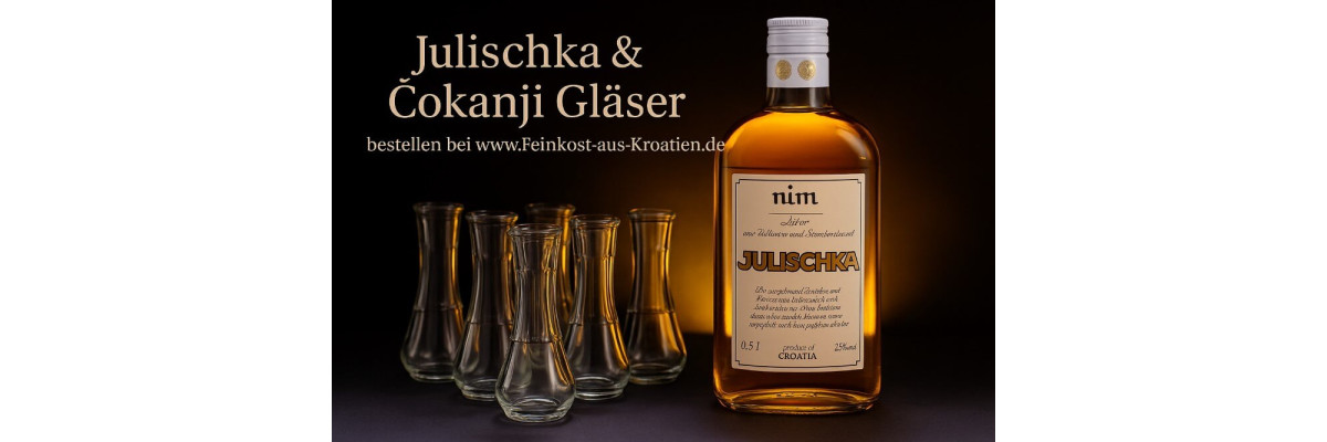 Entdecke die Tradition der Čokanji Gläser - Čokanji Gläser – Traditionelle Trinkgläser für Julischka, Kruskovac &amp; Sljivovica