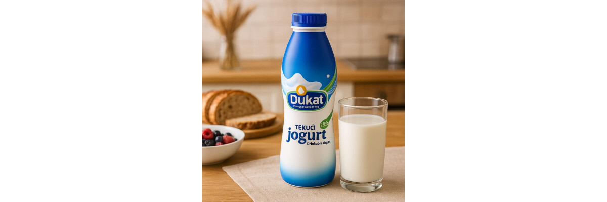 Dukat Flüssigjoghurt – Genuss und Wohlbefinden in perfekter Balance - Dukat Flüssigjoghurt – cremiger Genuss mit 2,8 % Fett und wertvollen Kulturen