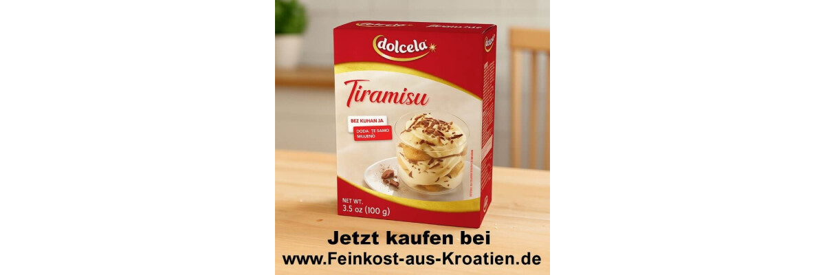 Dolcela Kuchencreme Tiramisu von Podravka – Ein italienischer Klassiker für zu Hause - Dolcela Kuchencreme Tiramisu – Schnelles und leckeres Tiramisu für zu Hause
