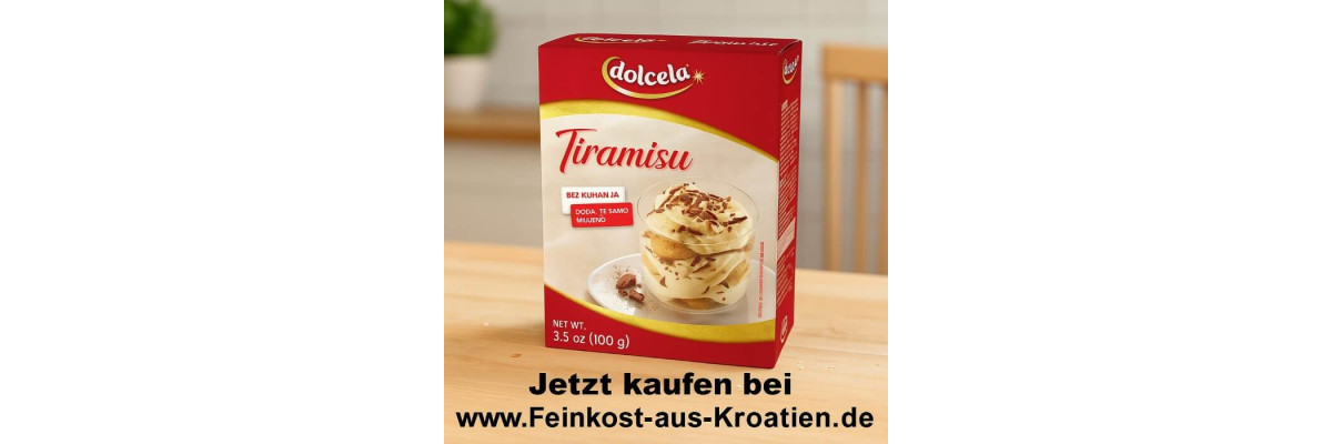 Dolcela Kuchencreme Tiramisu von Podravka – Ein italienischer Klassiker für zu Hause - Dolcela Kuchencreme Tiramisu – Schnelles und leckeres Tiramisu für zu Hause
