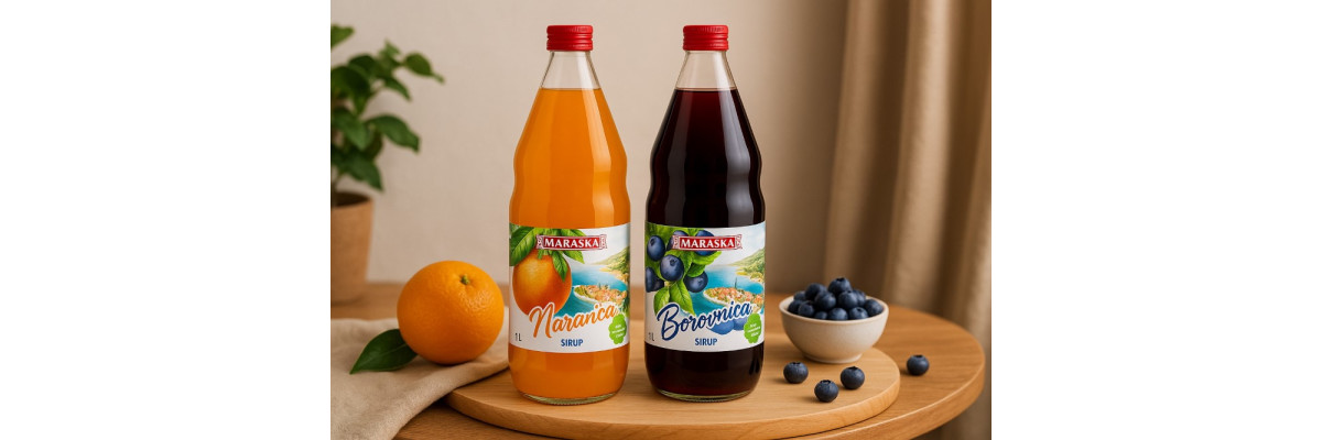 Maraska Sirup Orange &amp; Blaubeere – Fruchtige Erfrischung aus Kroatien - Maraska Sirup Orange &amp; Blaubeere – Intensiver Fruchtgeschmack