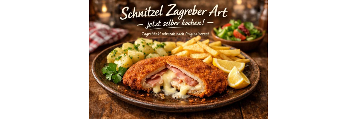 Schnitzel Zagreber Art Rezept – Zagrebački odrezak mit Schinken &amp; Käse - Schnitzel Zagreber Art – Kroatisches Zagrebački odrezak Rezept