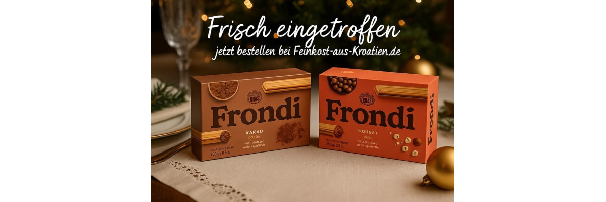 Frondi Nougat &amp; Frondi Kakao – Zwei knusprige Verführungen, die man einfach lieben muss - Frondi Nougat &amp; Frondi Kakao – Knusprige Waffelröllchen für echten Genuss