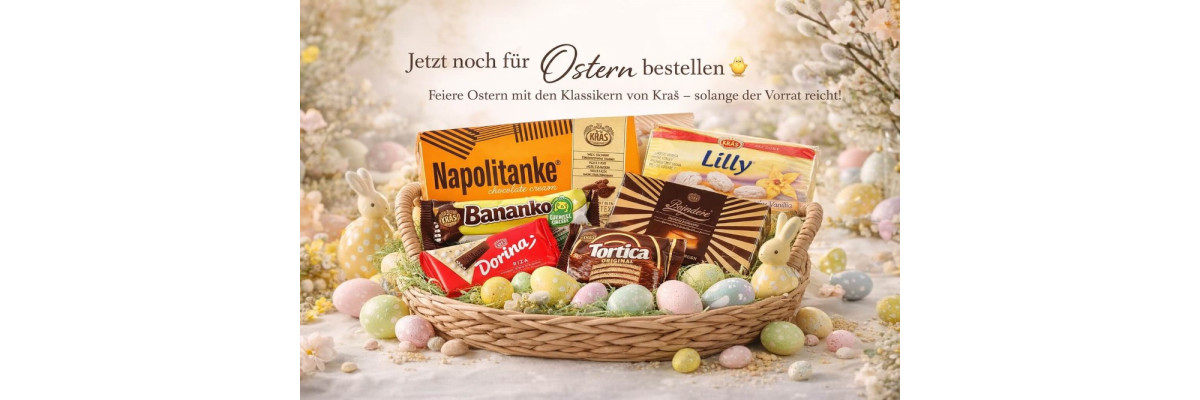 🐣 Ostern steht vor der Tür – jetzt kroatische Süßigkeiten bestellen! - Ostern 2026: Jetzt kroatische Süßigkeiten online bestellen | Kraš Spezialitäten