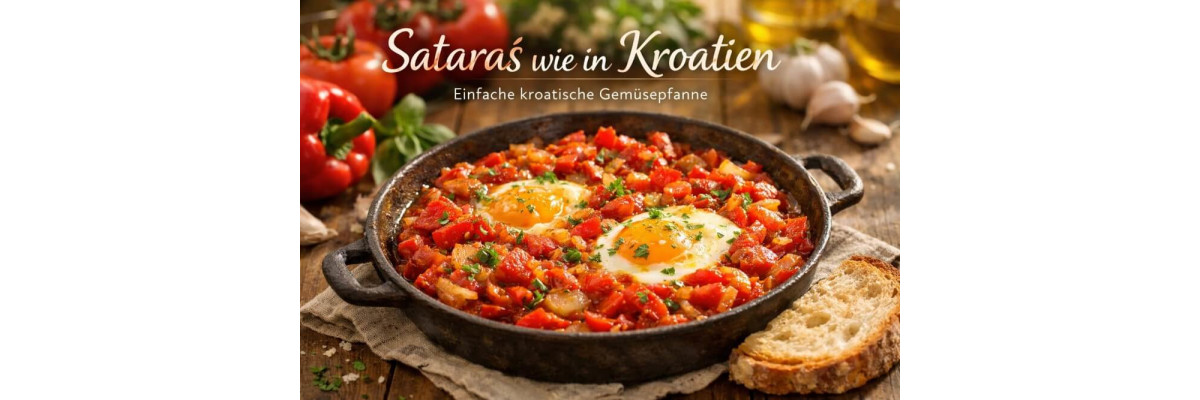 Sataraš – kroatische Gemüsepfanne wie im Sommerurlaub - Sataraš Rezept – Kroatische Gemüsepfanne einfach &amp; original