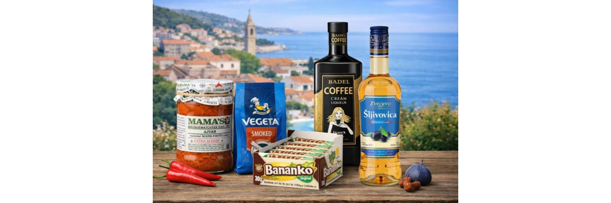 Neue Produkte aus Kroatien im Shop: Ajvar, Gewürze, Liköre und Süßigkeiten - Neue Produkte aus Kroatien kaufen | Ajvar, Vegeta, Liköre &amp; Bananko