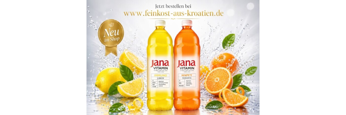 Neu im Shop: Jana Vitamin Happy Orange &amp; Immuno Zitrone 1,5L - Jana Vitamin Orange &amp; Zitrone 1,5L online kaufen