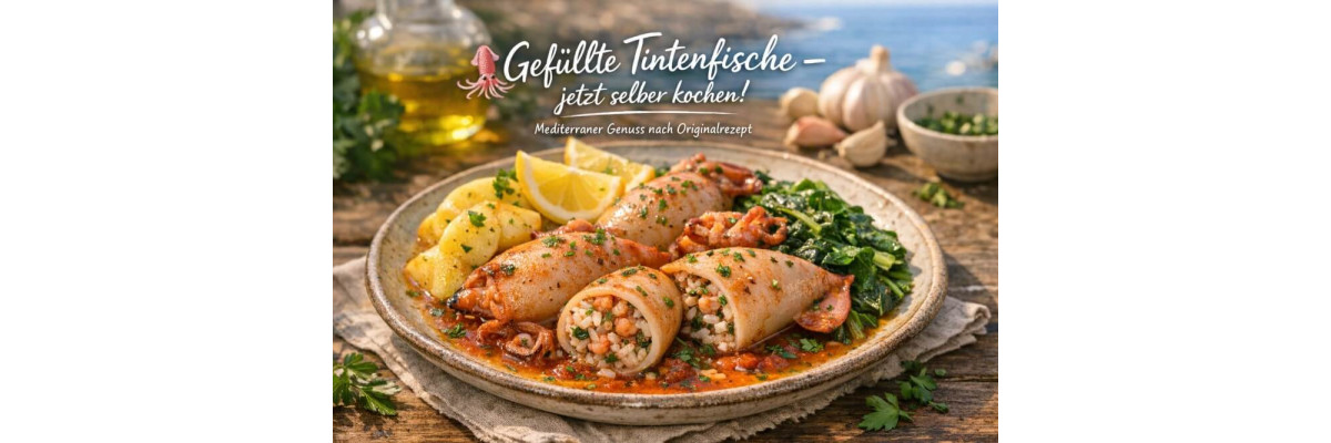 Gefüllte Tintenfische Rezept – kroatische Punjene lignje - Gefüllte Tintenfische – Kroatisches Punjene lignje Rezept
