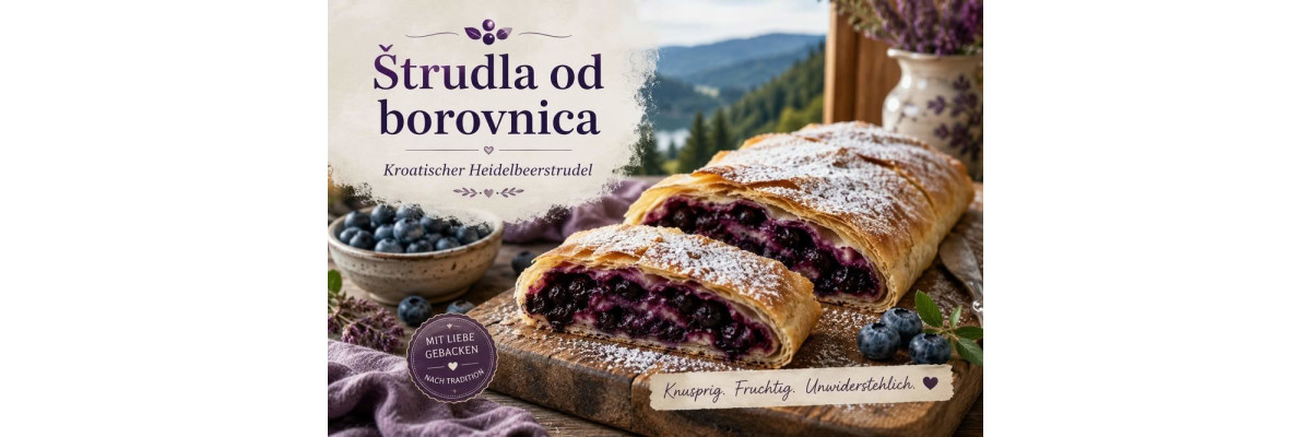 Štrudla od borovnica – Kroatischer Heidelbeerstrudel Rezept - Štrudla od borovnica – Kroatischer Heidelbeerstrudel Rezept