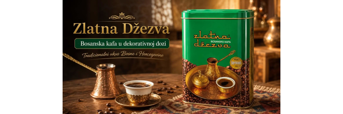 Zlatna Džezva Kaffee 387g in Metalldose – Bosnischer Kaffee mit Tradition - Zlatna Džezva Kaffee 387g Metalldose | Bosnischer Kaffee