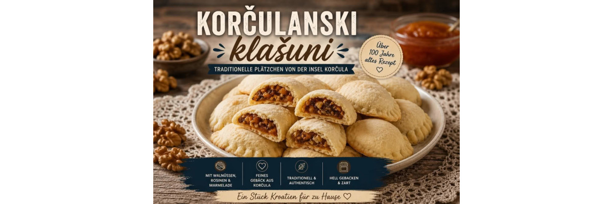 Korčulanski klašuni – traditionelle gefüllte Plätzchen von der Insel Korčula - Korčulanski klašuni – traditionelles Rezept von Korčula
