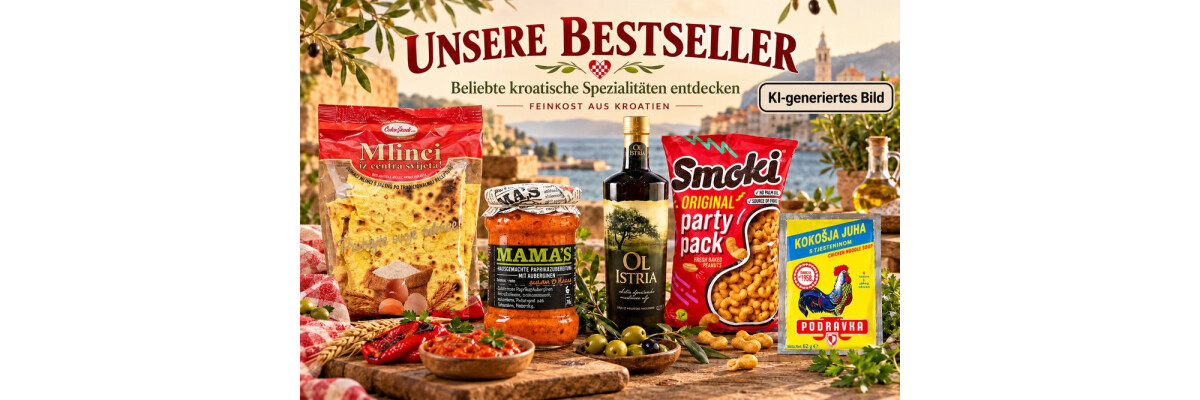 Unsere Bestseller – beliebte kroatische Spezialitäten entdecken - Kroatische Bestseller entdecken | Feinkost aus Kroatien