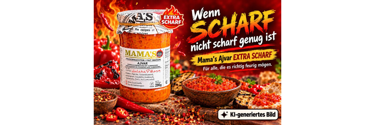 Wenn scharf nicht scharf genug ist – Mama’s Ajvar EXTRA HOT entdecken - Mama’s Ajvar EXTRA HOT – extra scharf | Feinkost aus Kroatien