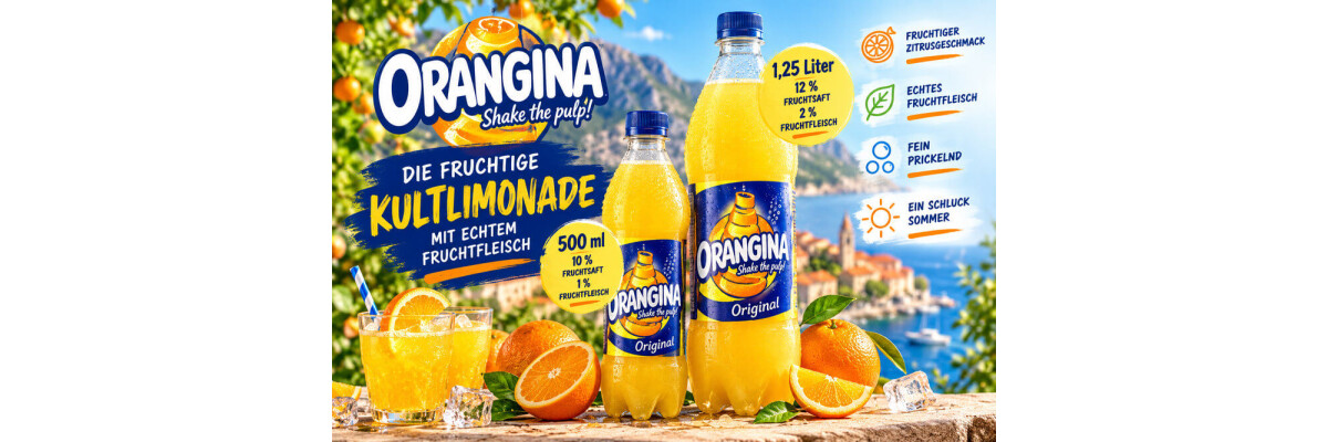Orangina Original – die Kultlimonade mit echtem Fruchtfleisch - Orangina Original – Geschichte, Geschmack &amp; Sorten