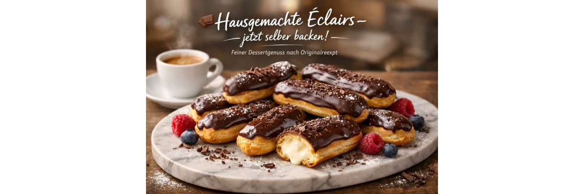 Eclairs – Ekleri mit Vanillecreme und Schokolade - Eclairs selber machen – Ekleri mit Vanillecreme und Schokolade