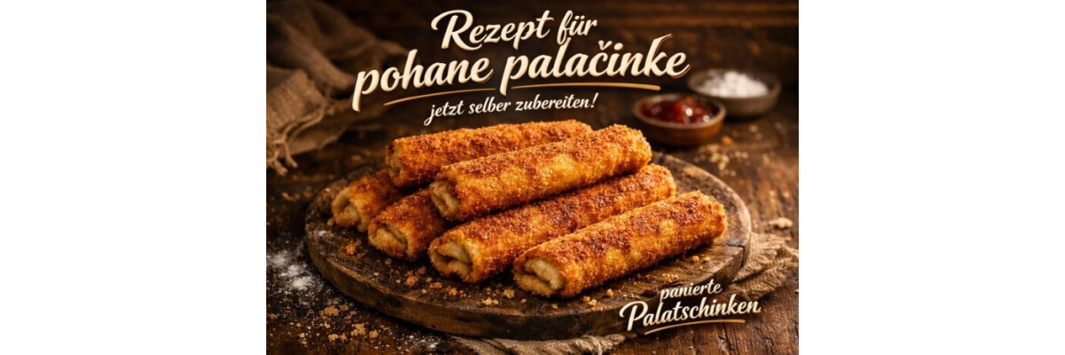 Panierte Palatschinken – pohane Palacinke - Rezept für panierte Palatschinken