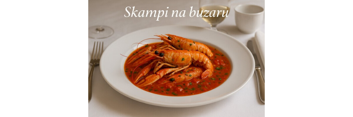 Skampi na buzaru = Scampi in Tomaten-Weißwein-Sauce - Rezept für Skampi na buzaru = Scampi in Tomaten-Weißwein-Sauce