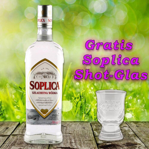 Soplica Szlachetna Wodka Edel Vodka 40% vol. 500ml + 1 Glas Gratis