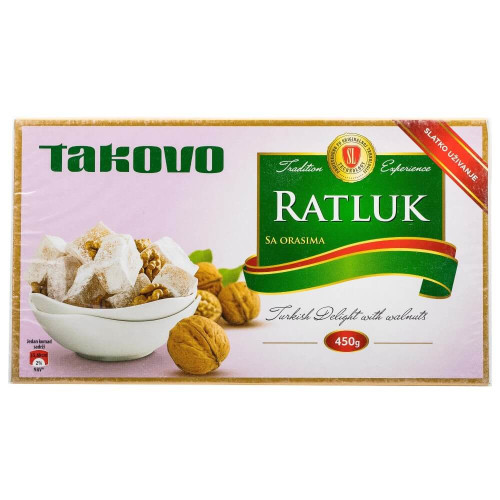 Ratluk Rahat Lokum mit Wallnüssen Takovo 450g
