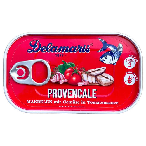 Delamaris Makrele Provencale mit Gemüse in Tomatensoße 125g
