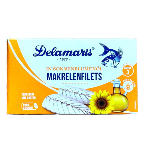 Delamaris Makrelenfilets in Sonnenblumenöl 125g