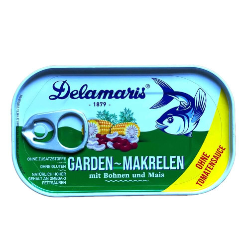 Delamaris Makrele Garden mit Bohnen und Mais 125g