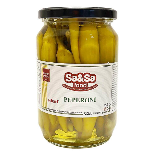Pfefferoni Peperoni scharf Sa&Sa 720ml