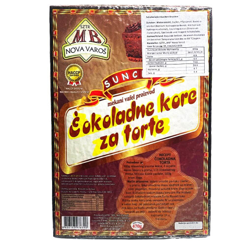 MB Cokoladne Kore Schoko Tortenböden Kore za torte i kolace 470g