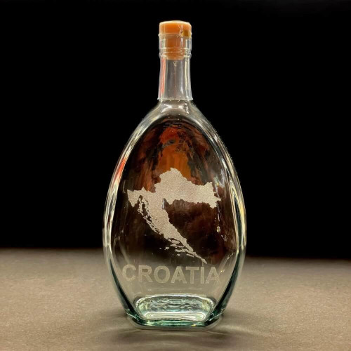 Flasche mit Kroatien Karte und CROATIA Aufschrift 500ml
