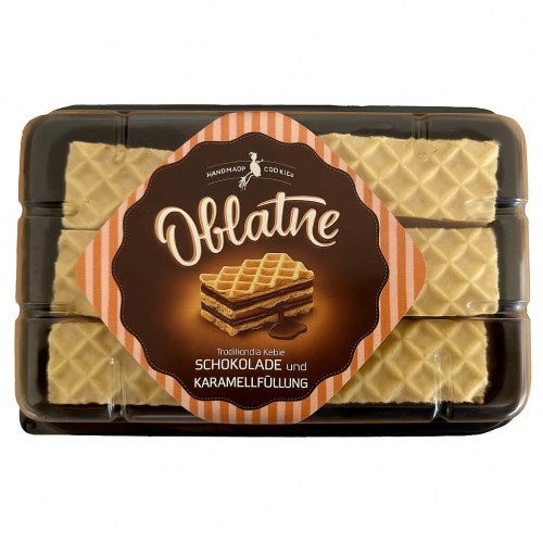 Waffeln mit Schoko- und Karamell Füllung Handgemacht Granny Vikki 200g