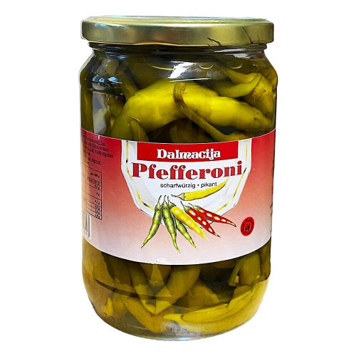 Pfefferoni Peperoni scharf Dalmacija 610g