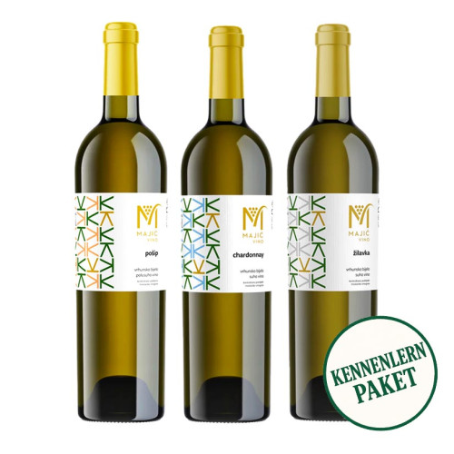 Majic Kennenlern-Paket WEISS Chardonnay, Posip und Zilavka je 0,75L