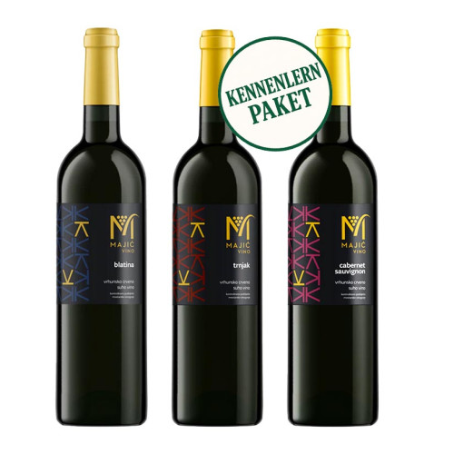 Majic Kennenlern-Paket ROT - Blatina,Trnjak & Cabernet Sauvignon je 0,75L