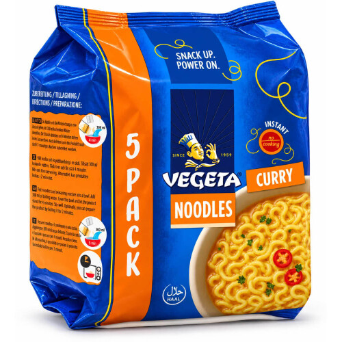 Vegeta Instant-Nudeln Curry 5er Pack 375g