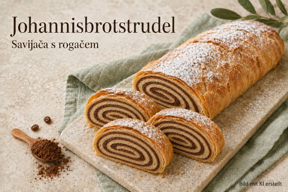 Johannisbrotstrudel – Savijača s rogačem Rezept