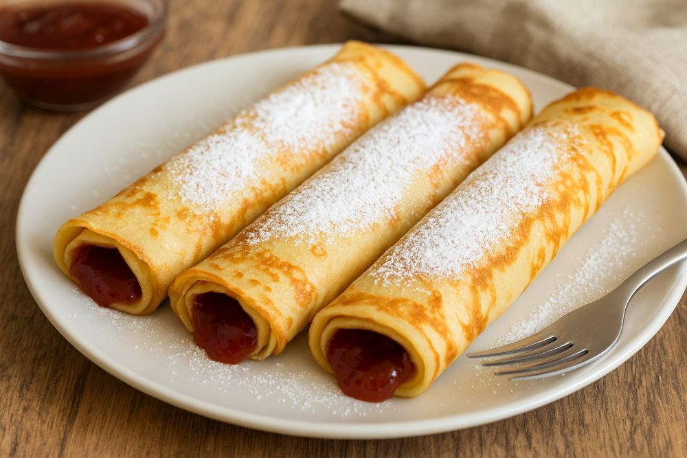 Palačinke – Pfannkuchen mit Marmelade