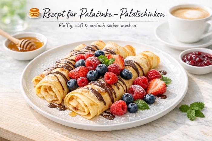 Palačinke Rezept mit Lino Lada als Füllung aus dem Blog von Feinkost aus Kroatien