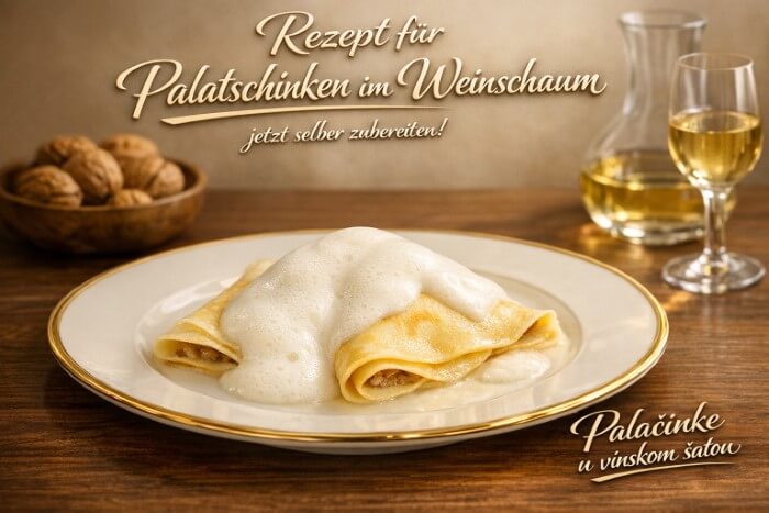 Palatschinken im Weinschaum Palačinke u vinskom šatou