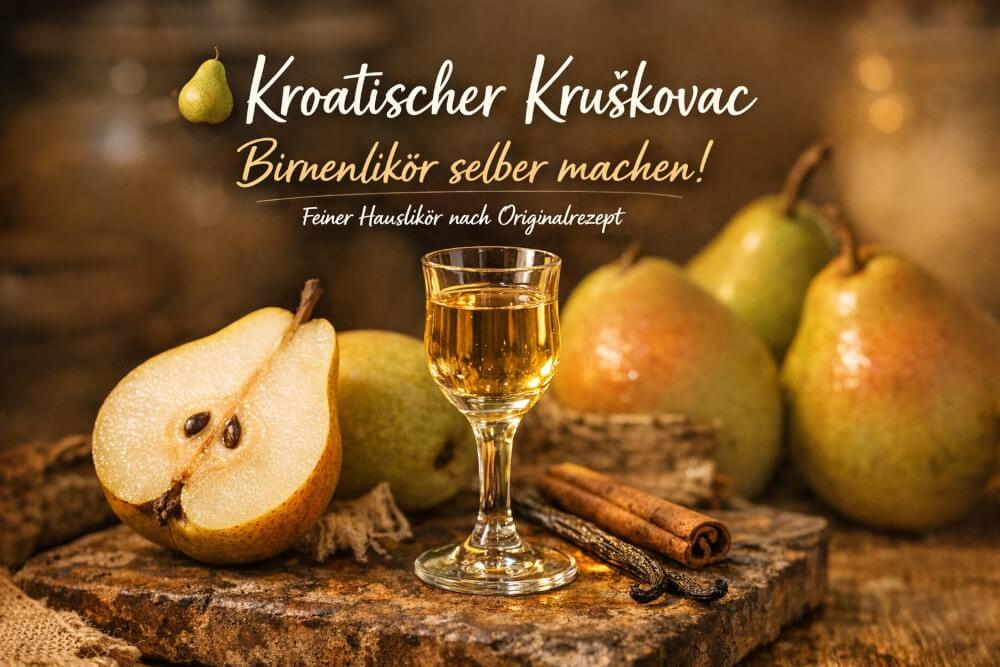 Rezept für Kruskovac – Birnenlikör