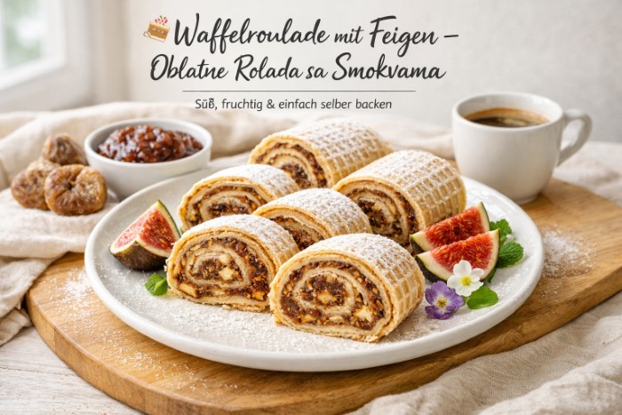 Waffelroulade mit Feigen - Oblatne Rolada sa Smokvama