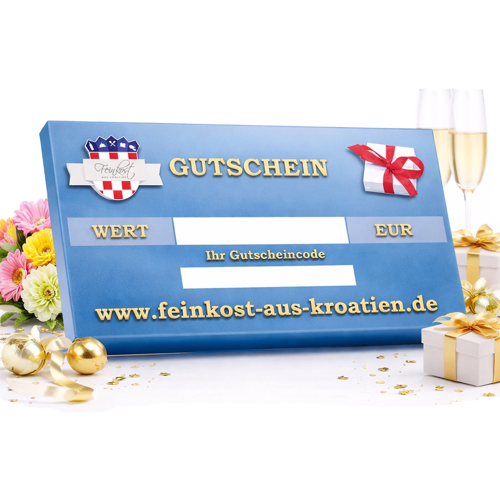 Geschenkgutscheine für Feinkost aus Kroatien