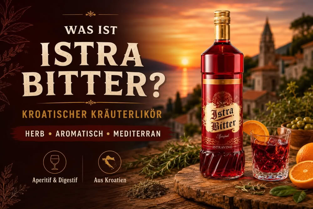 Istra Bitter Kräuterlikör aus Kroatien als Aperitif und Digestif